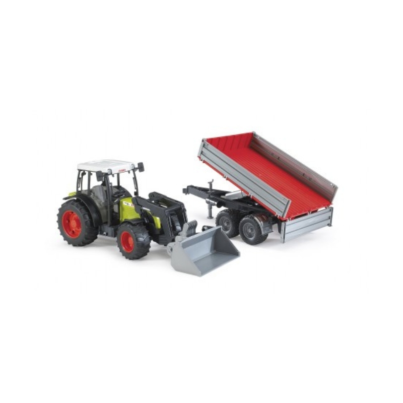 Tractor Claas Nectis 267 F con cargador y remolque de volteo